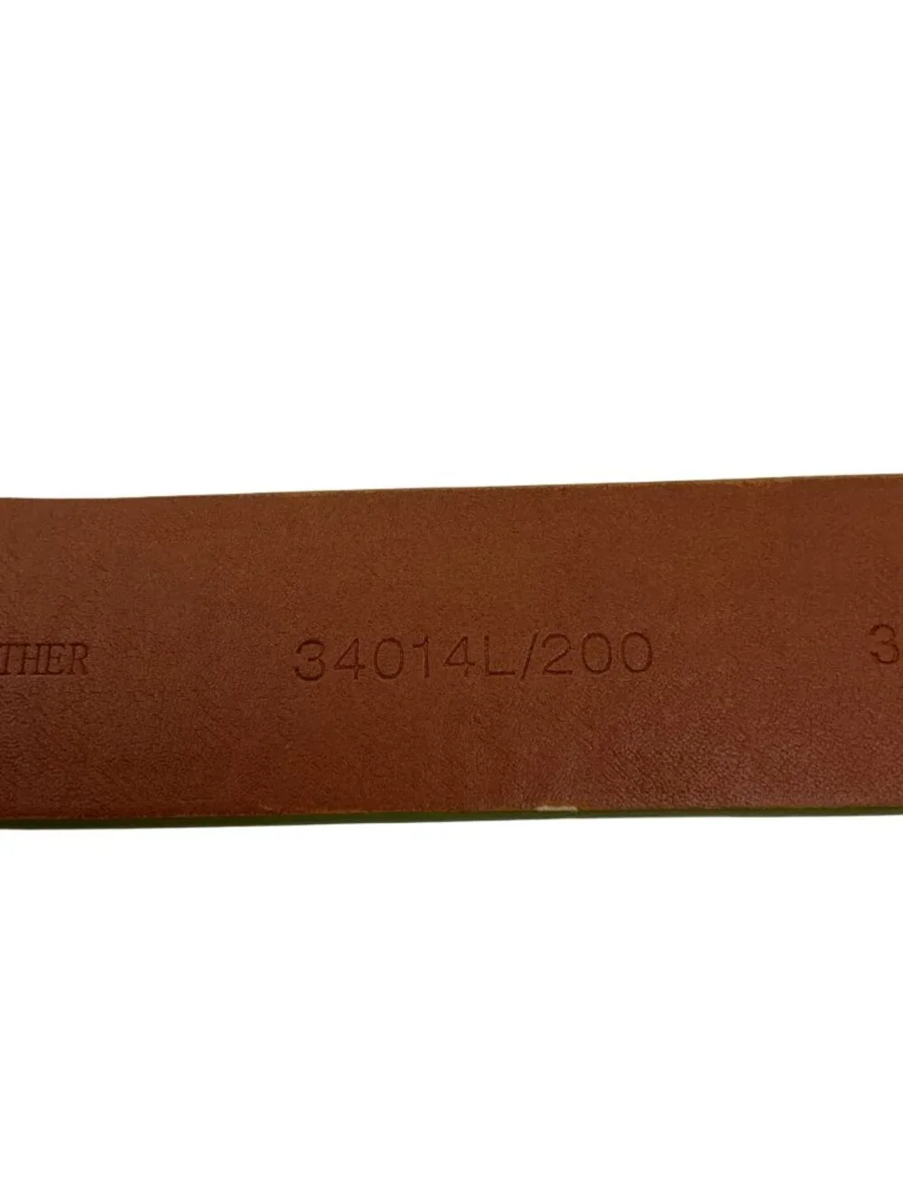Boconi Genuine Pebbled Leather Belt With Green Edge Trim Mens 36 Brown